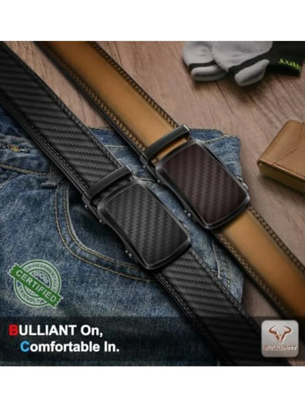 Stylish Men's Trimmable Leather Ratchet Belt Set - 2 Pack, Gift Boxed